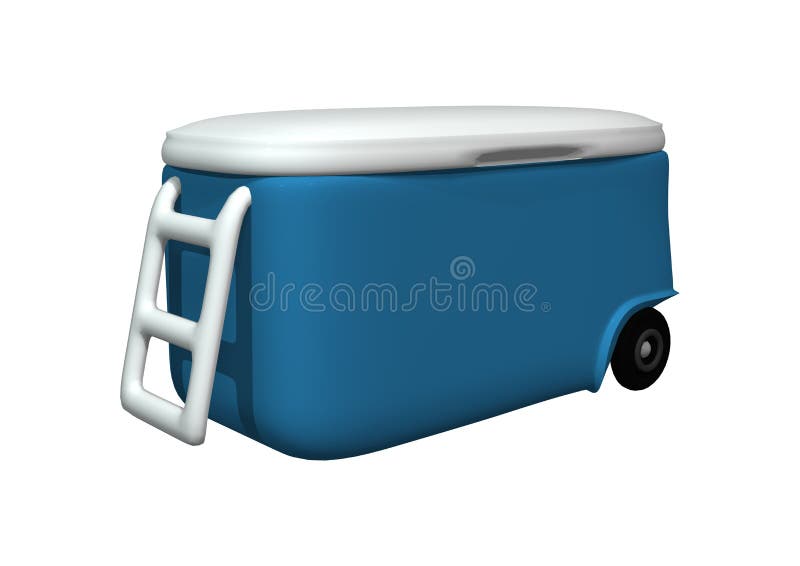Cooler na bielu ilustracja wektor Cooler na bielu ilustracja wektor