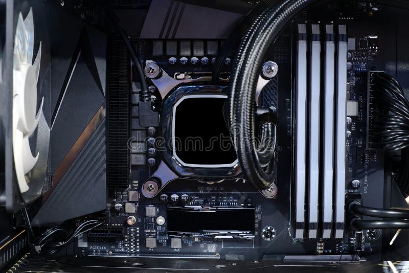 Inside Desktop PC Gaming and Water Cooling CPU with LED RGB Light Show  Status on Working Mode Stock Image - Image of modify, equipment: 151732609