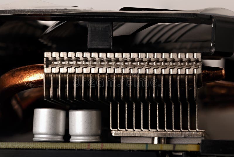 Cooling System of the Electronic Device. Stock Photo Image of closeup