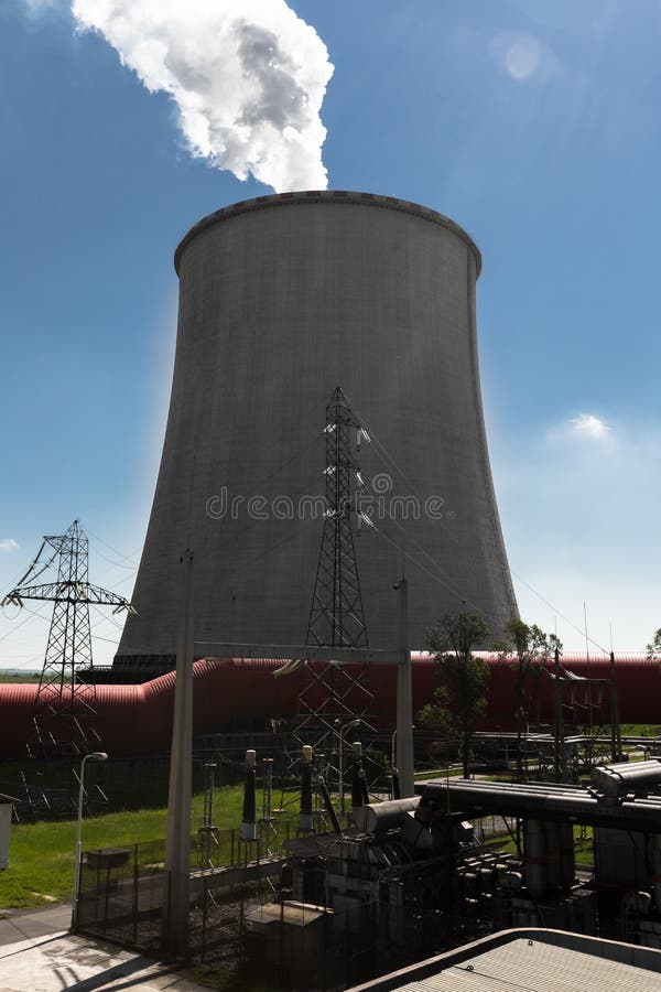 Cooling tower stock photo. Image of chimney, thermal 40636230