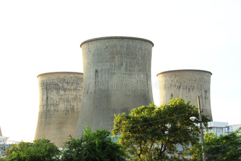 Cooling towers stock photo. Image of transmission, mist 99666790