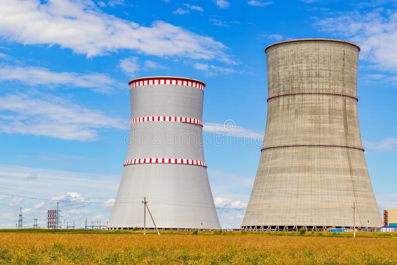 Cooling towers of the nuclear power plant