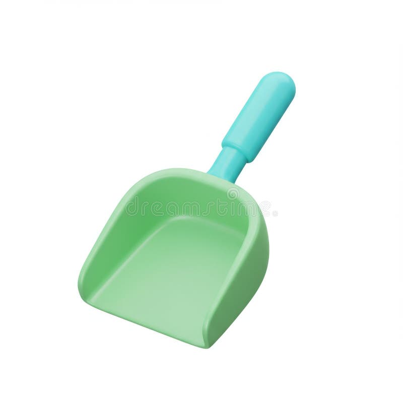 Coop plástico verde pastel con mango azul claro libre illustration