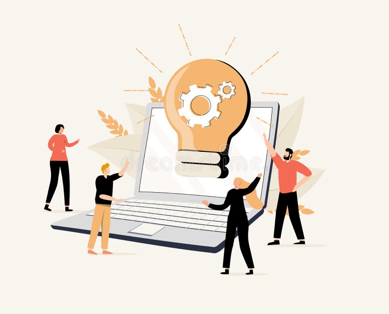 Cooperation and teamwork abstract concept vector illustration set. Crowdfunding and partnership, new idea generation. vector illustration