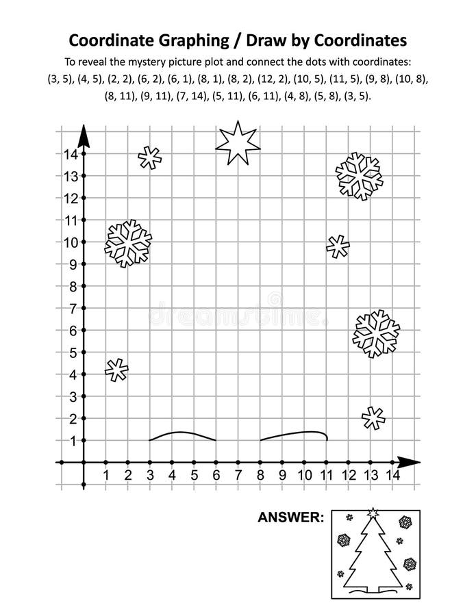 Coordinate Graphing Or Draw By Coordinates Math Worksheet With St Patrick S Day Mystery Picture Stock Vector Illustration Of Plotted Game