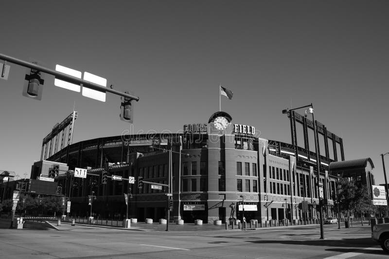 Coors Field - Colorado Rockies Black and White