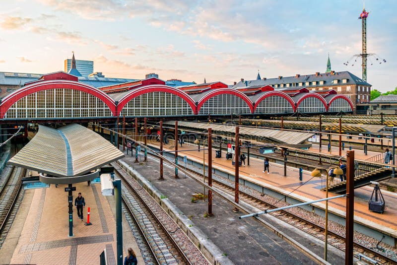 Copenhagen Central Railway Station, Denmark Editorial Image Image of