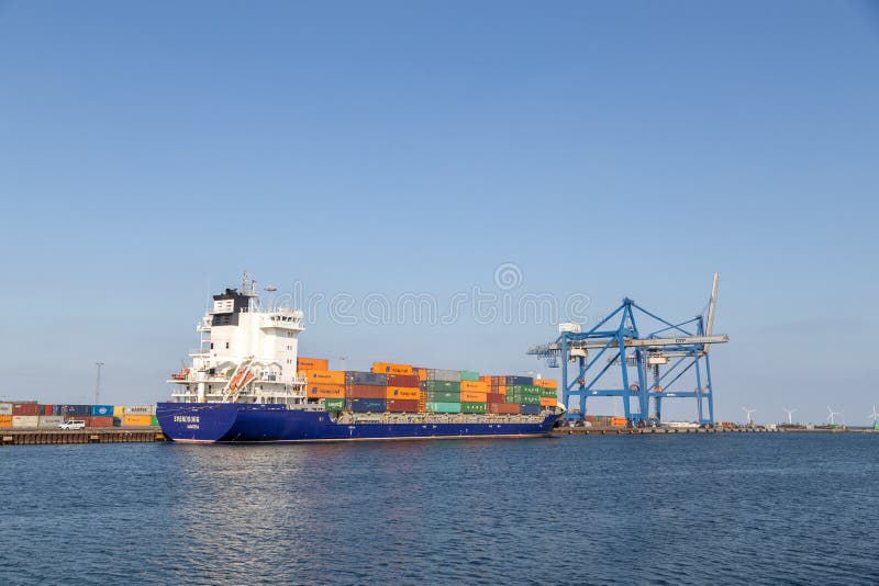 Copenhagen Container Terminal Editorial Photography Image of ocean