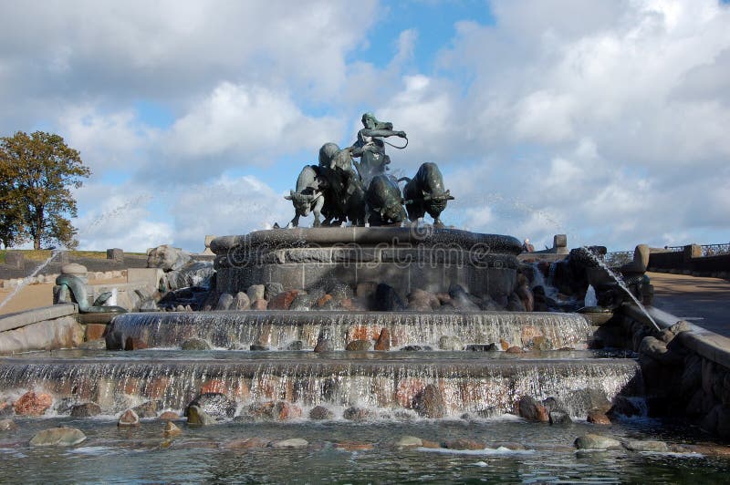 Norse Goddess Gefjon Statue By Anders Bundgaard On The Gefion Fountain ...