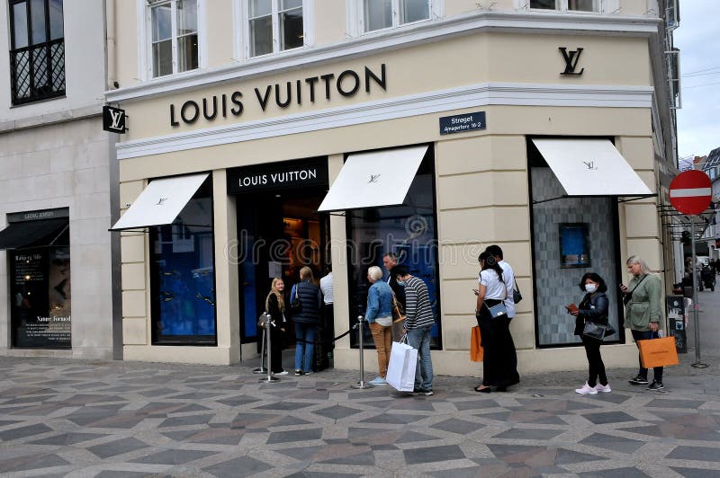 Copenhagen, Denmark. 10.May 2021, Louis Vuitton shopprs with LouisVuitton  shopping bags in anis capital. . Photo..Francis Joseph Dean/Deanpictures  Stock Photo - Alamy