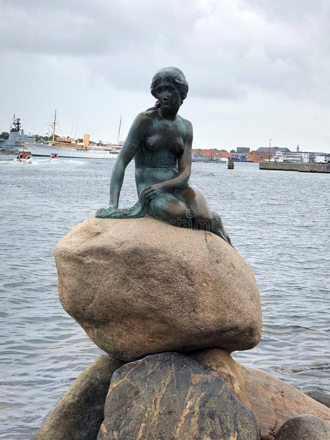 Copenhagen, Denmark : Little Mermaid Statue by Eriksen Created in 1913 ...