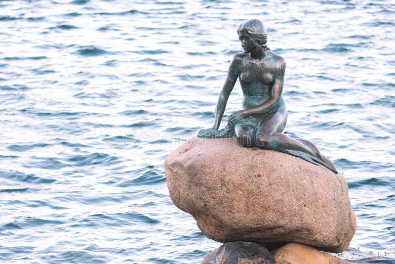 Bronze Statue or Sculpture of the Little Mermaid Editorial Stock Image ...