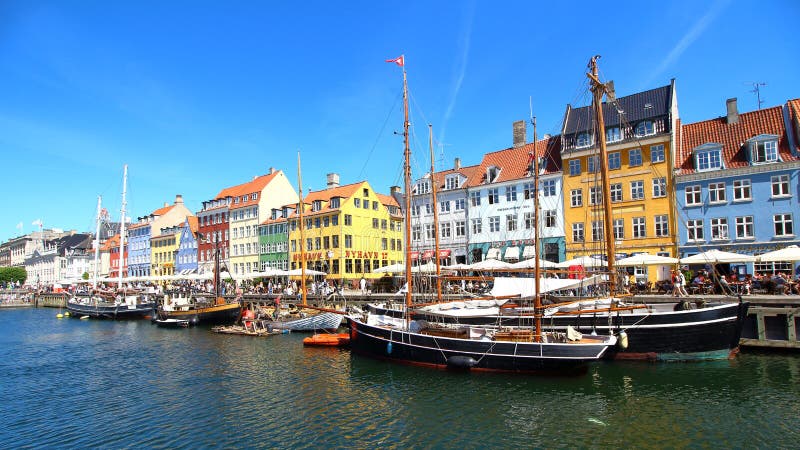 Copenhagen, Denmark: Port editorial stock photo. Image of skyline ...