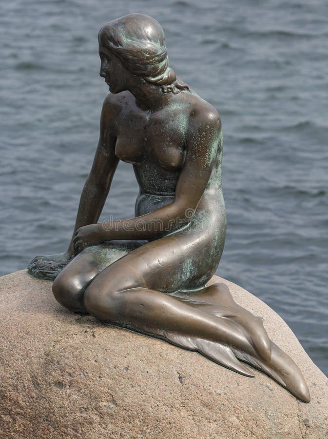 COPENHAGEN, DENMARK - SEPTEMBER,07: A famous statue of the little Mermaid in Copenhagen, Denmark on September 07, 2014