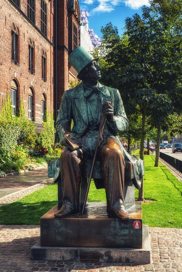 Statue of the famous Danish author Hans Christian Andersen stock photography Statue of the famous Danish author Hans Christian Andersen stock photography