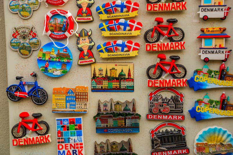 Kopenhagen Metall Magnet Flagge Collage Souvenir Dänemark 