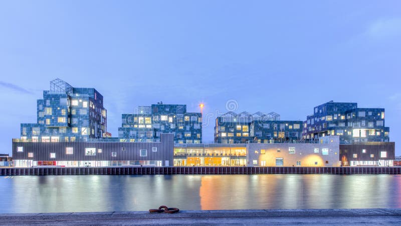 Copenhagen School, Denmark Photography Image of architecture, evening: 140022107