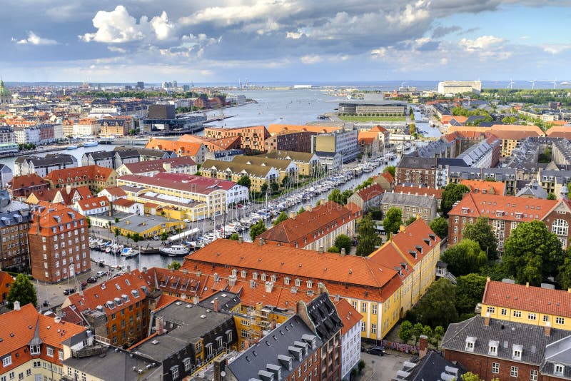 Denmark - Zealand Region - Copenhagen City Center - Panoramic Aerial ...