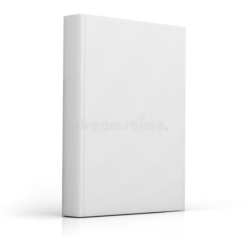 Copertina di libro in bianco sopra fondo bianco illustrazione di stock Copertina di libro in bianco sopra fondo bianco illustrazione di stock