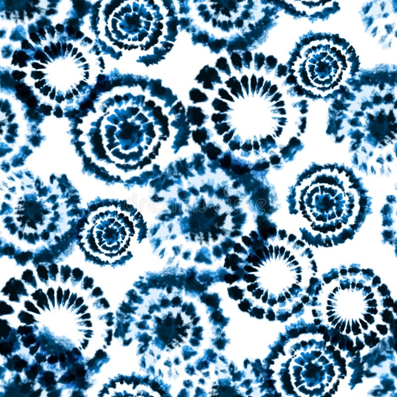 Copie de shibori de colorant de lien de vecteur Configuration tirée par la main sans joint illustration de vecteur Copie de shibori de colorant de lien de vecteur Configuration tirée par la main sans joint illustration de vecteur