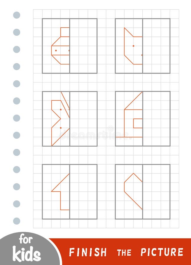 Copie la imagen, juego de la educaci?n para los ni?os Acabe la imagen por los puntos libre illustration Copie la imagen, juego de la educaci?n para los ni?os Acabe la imagen por los puntos libre illustration