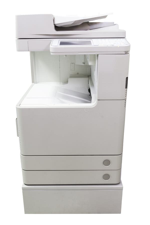 Copier Machine on White Background Stock Image Image of isolated