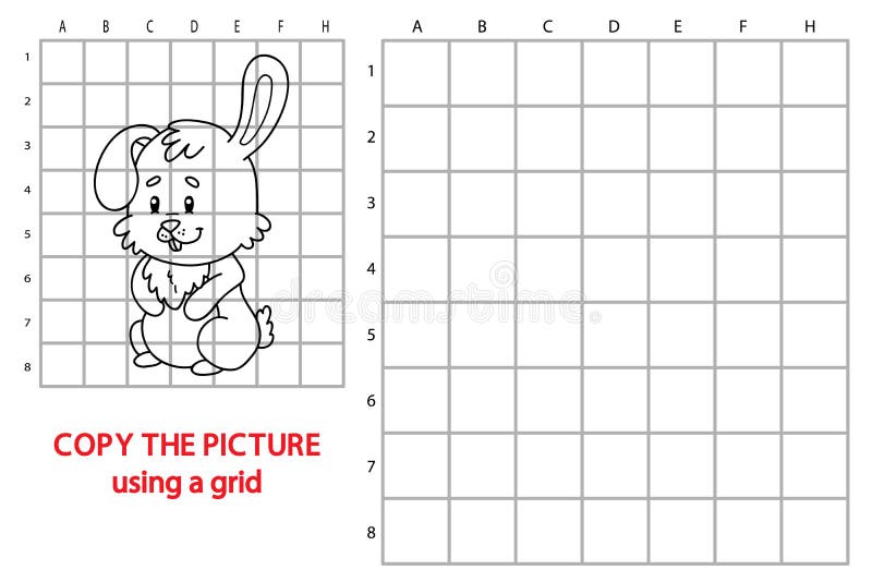 Copiez le lapin de Pâques de photo de grille illustration de vecteur Copiez le lapin de Pâques de photo de grille illustration de vecteur