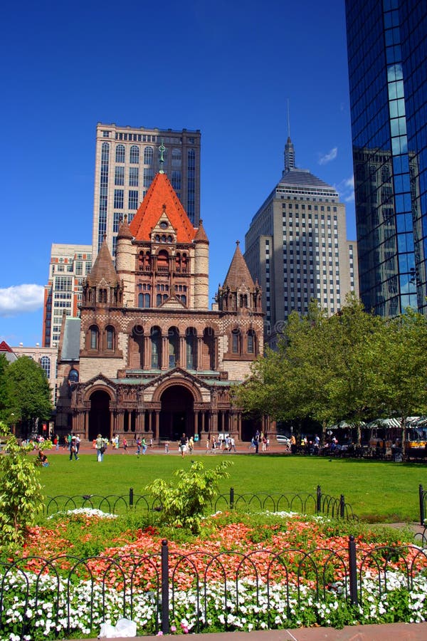 Copley Square, Boston stock image