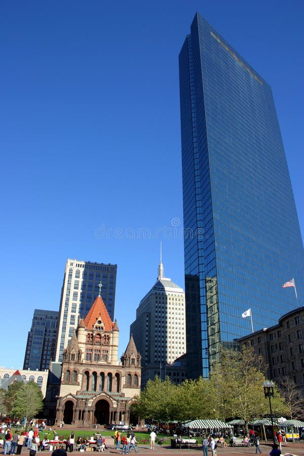 Copley Square, Boston stock image