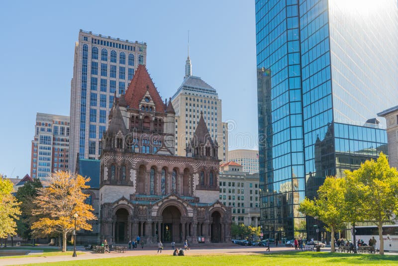 Copley Square - Boston stock images
