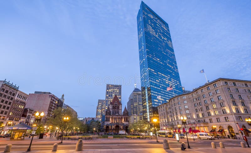 Copley Square in Boston, MA, USA stock photo