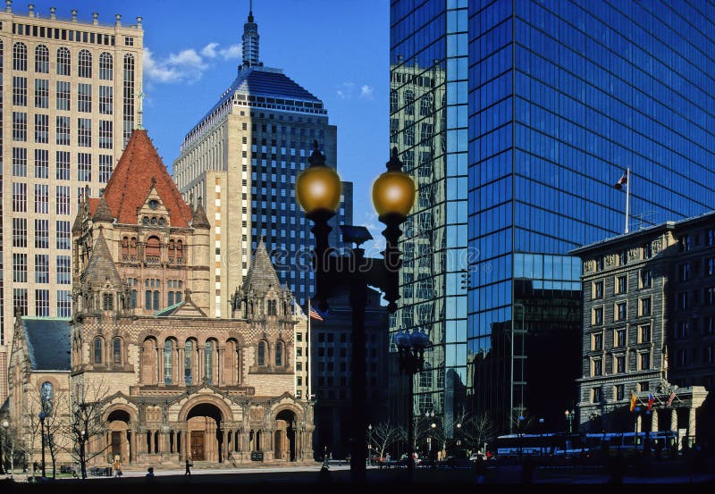 Copley Square center, Boston, Massachusetts, USA royalty free stock image Copley Square center, Boston, Massachusetts, USA royalty free stock image