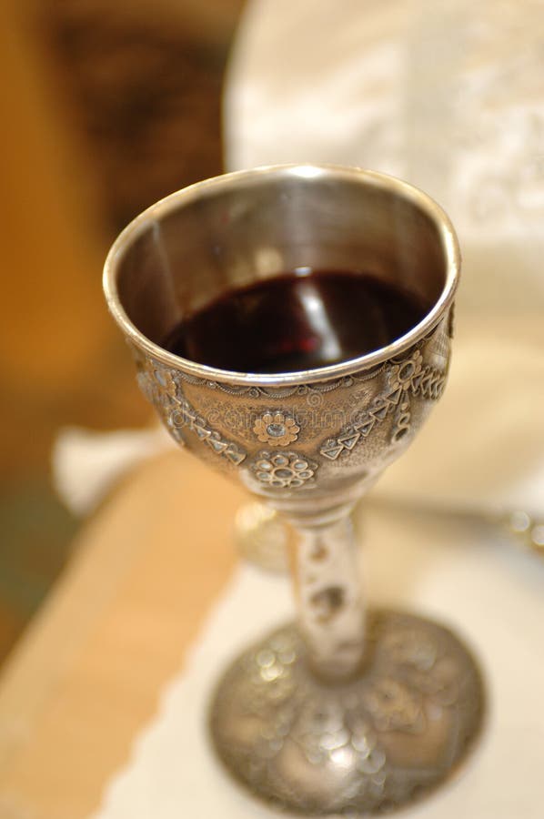 Copo de Kiddush foto de stock royalty free Copo de Kiddush foto de stock royalty free