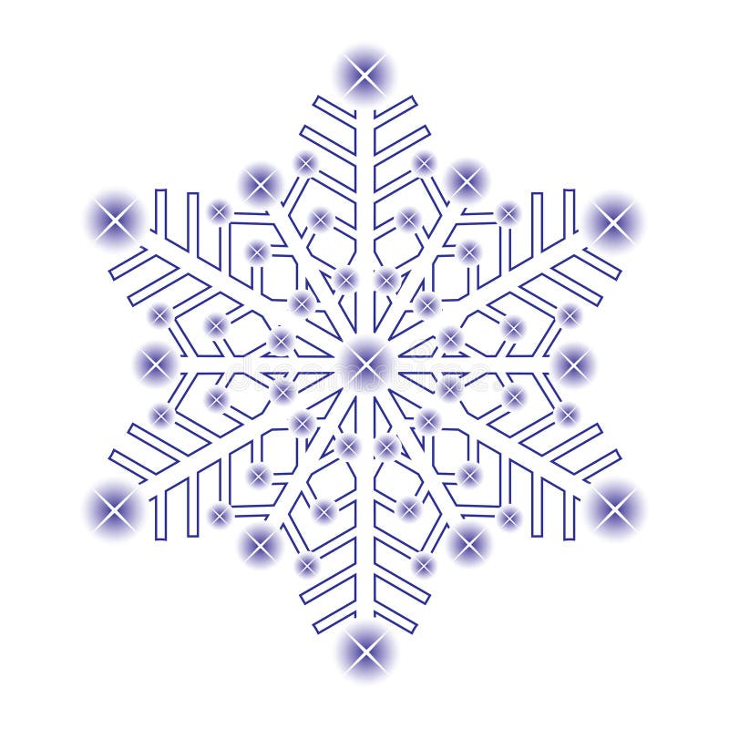 Copo de nieve decorativo del hielo. stock de ilustración Copo de nieve decorativo del hielo. stock de ilustración