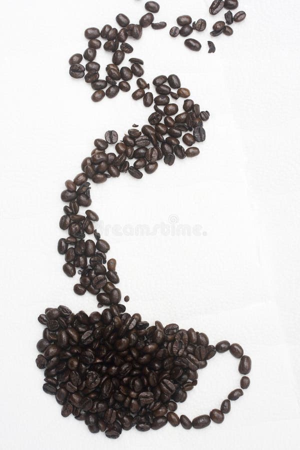 Copo do feijão de café imagem de stock Copo do feijão de café imagem de stock