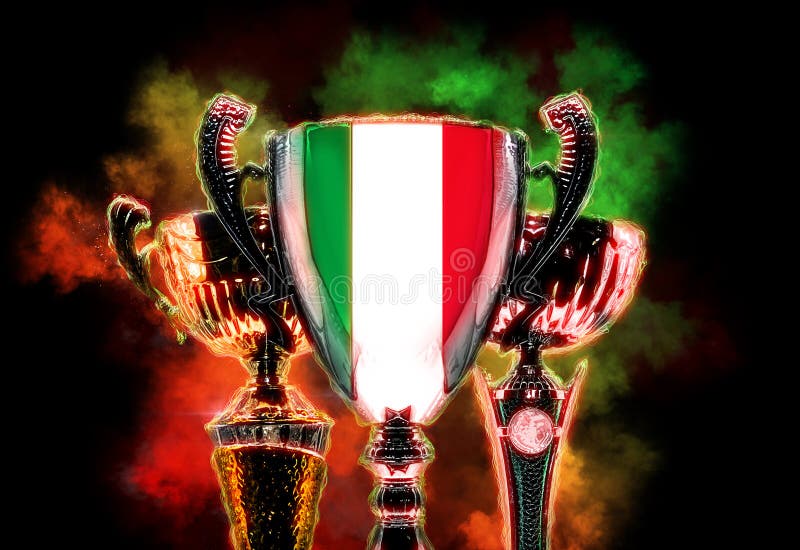 Copo do troféu textured com a bandeira de Itália Ilustração de Digitas ilustração do vetor Copo do troféu textured com a bandeira de Itália Ilustração de Digitas ilustração do vetor