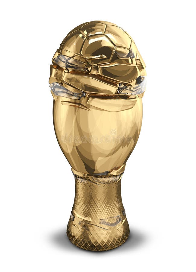 Desenho Animado De Bola De Futebol Feliz Segurando Um Copo De Troféu  Dourado Ilustração do Vetor - Ilustração de equipamento, fundo: 194027339