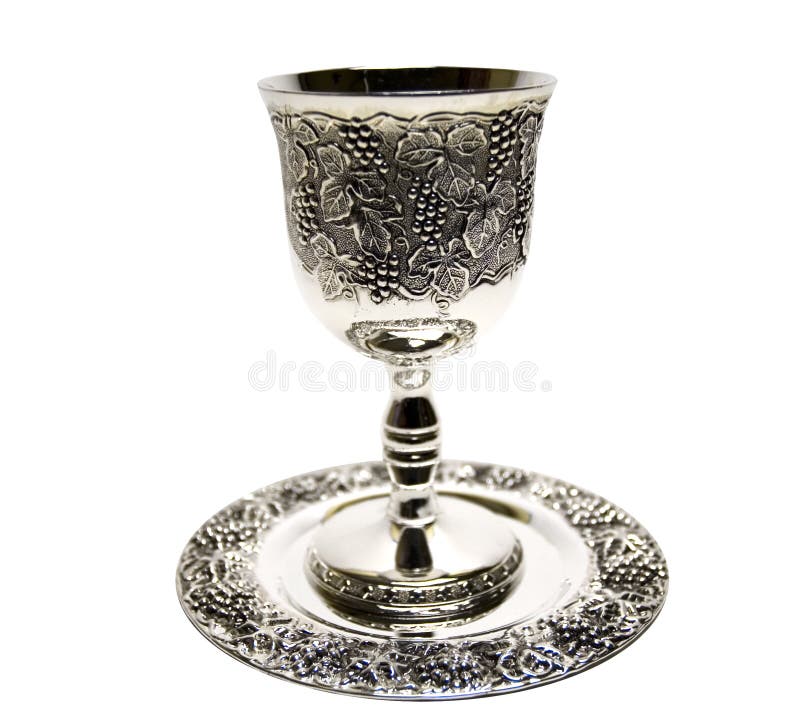 Copo e Saucer da lamentação de Kiddush fotos de stock royalty free Copo e Saucer da lamentação de Kiddush fotos de stock royalty free