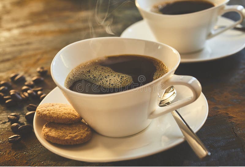Copo recentemente derramado do café do café imagem de stock Copo recentemente derramado do café do café imagem de stock