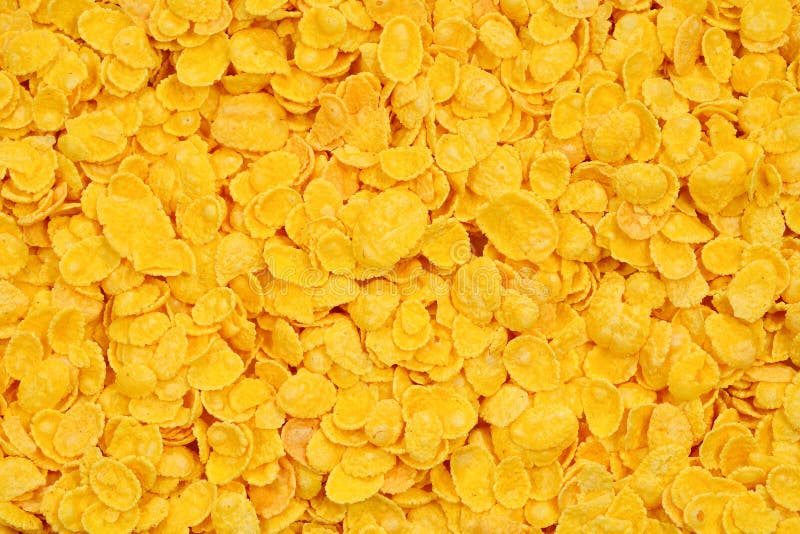 Copos de maíz fondo y textura Visión superior cereal b del copo de maíz
