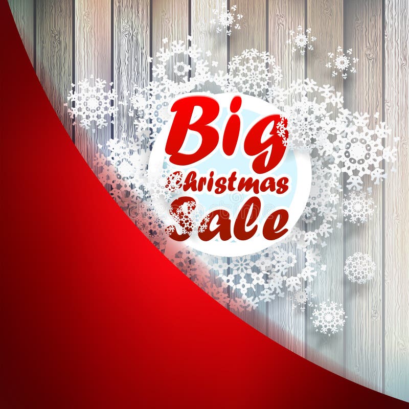 Copos de nieve de la Navidad con venta grande. + EPS10 ilustración del vector Copos de nieve de la Navidad con venta grande. + EPS10 ilustración del vector