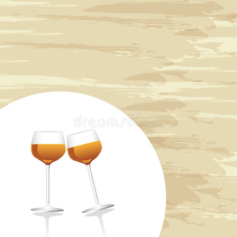 Taças de vinho ilustração stock