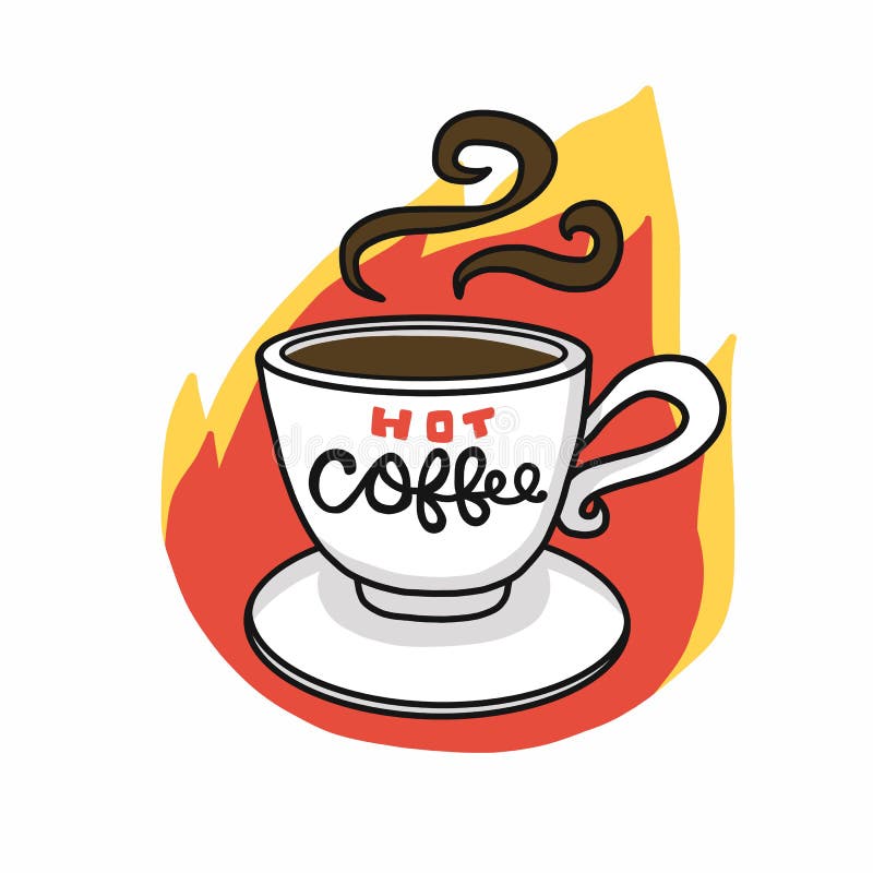 Coppa calda per cartoni animati illustrazione del logo di un cartone animato royalty illustrazione gratis