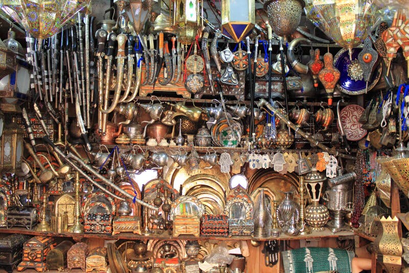 Copper Artisans Shop in Fes Stock Image Image of daggers, blade 70624787