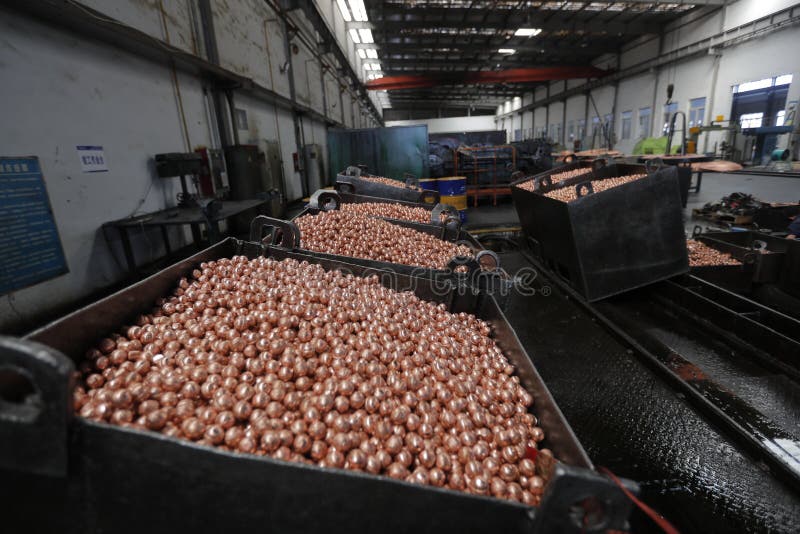 Copper Ball, Copper Column, Copper Bead Processing and Production Stock