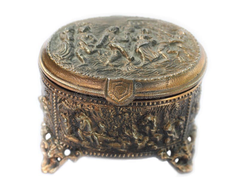 Copper box for jewelry stock photo. Image of copper, closed 20731808