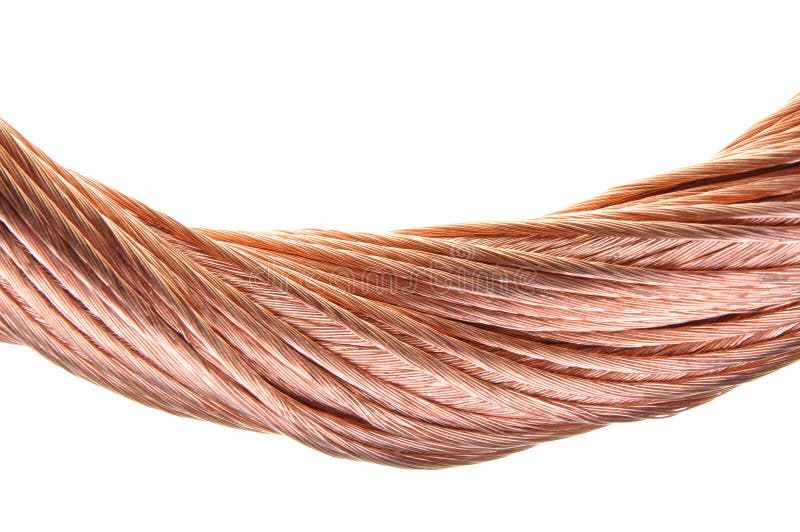 Copper cable stock image. Image of expensive, background 40570277