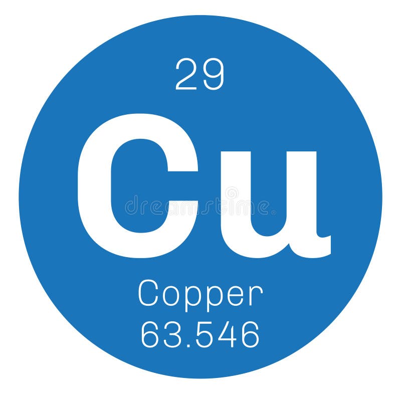 Copper chemical element stock illustration. Illustration of periodic