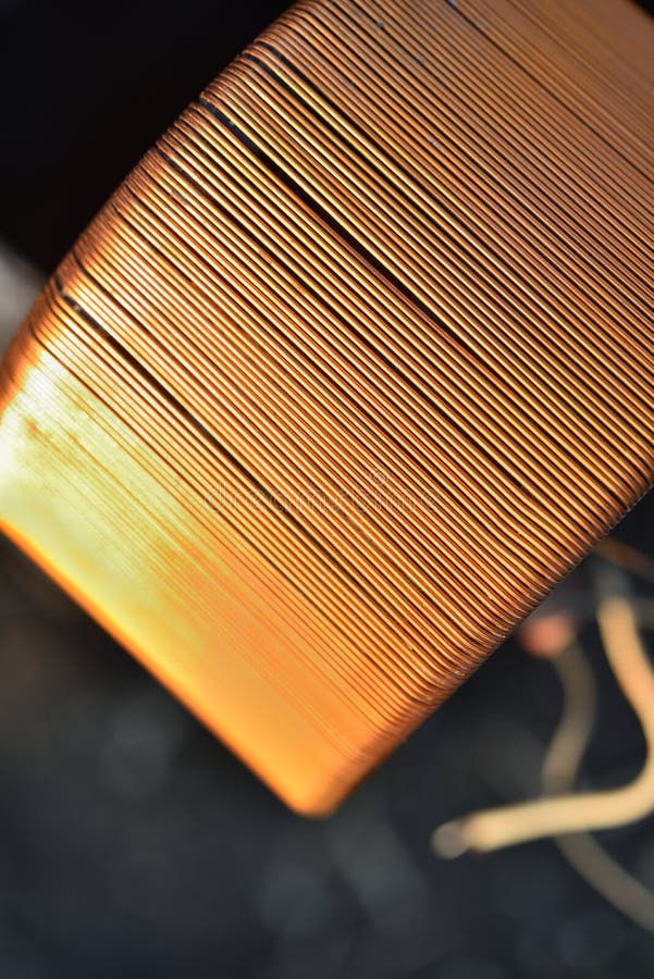Copper Coil. Copper Wire Wound on a Coil Stock Photo Image of spool
