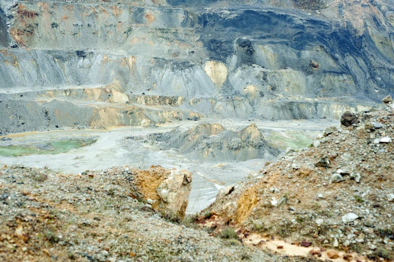Copper, Gold and Silver Quarry Stock Image Image of mountains